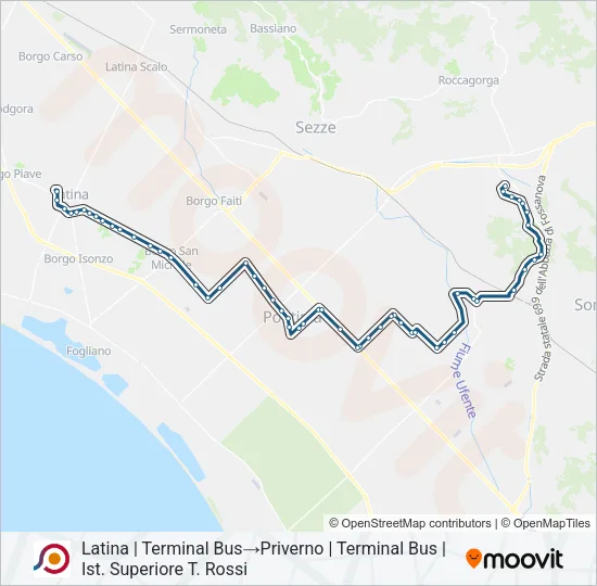 COTRAL Bus Line Map