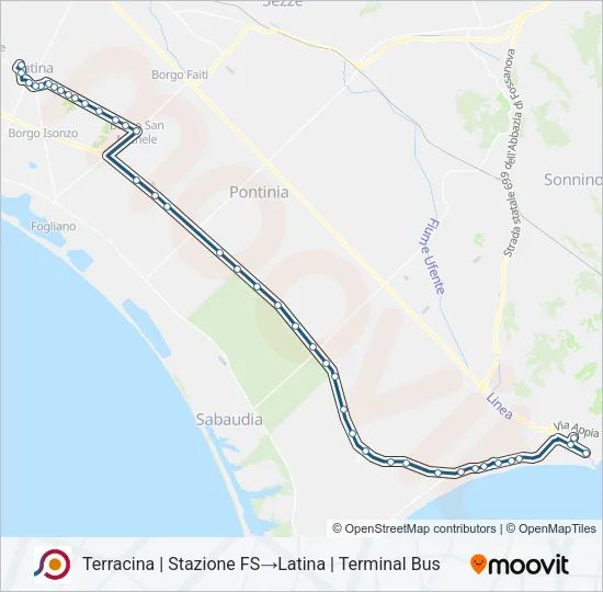 COTRAL Bus Line Map
