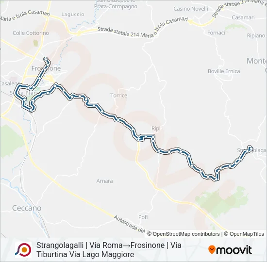 COTRAL Bus Line Map