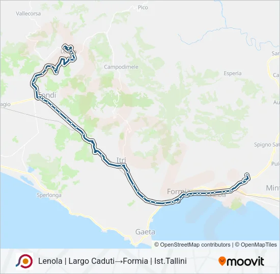 COTRAL Bus Line Map