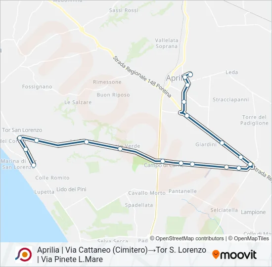 COTRAL Bus Line Map