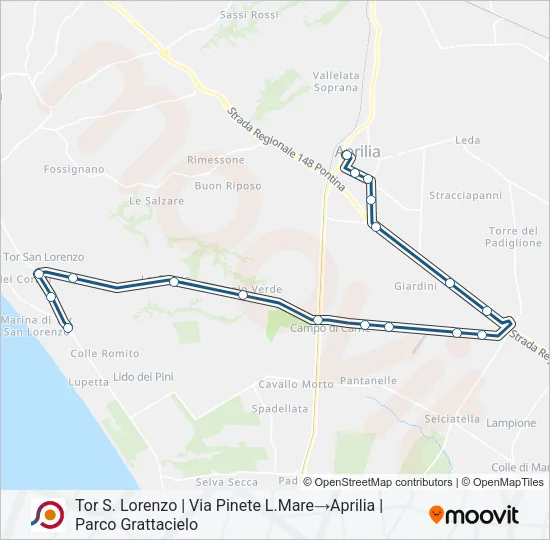 COTRAL Bus Line Map