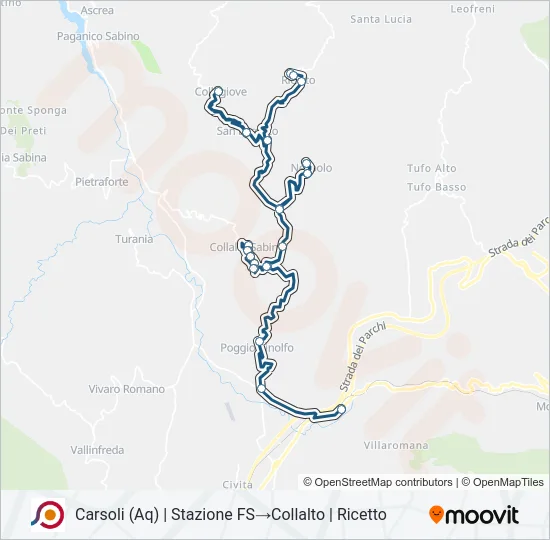 COTRAL Bus Line Map