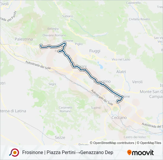 COTRAL Bus Line Map