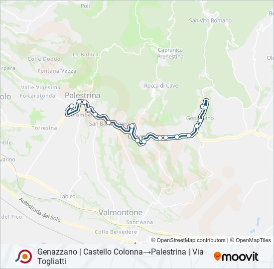 COTRAL bus Line Map