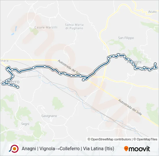 COTRAL Bus Line Map