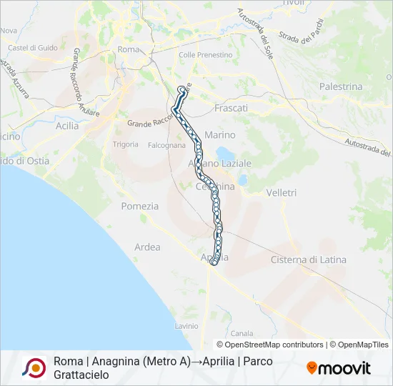 COTRAL Bus Line Map