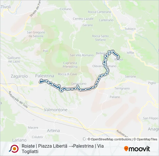 COTRAL Bus Line Map