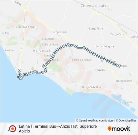 COTRAL Bus Line Map