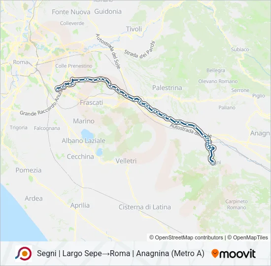 COTRAL Bus Line Map
