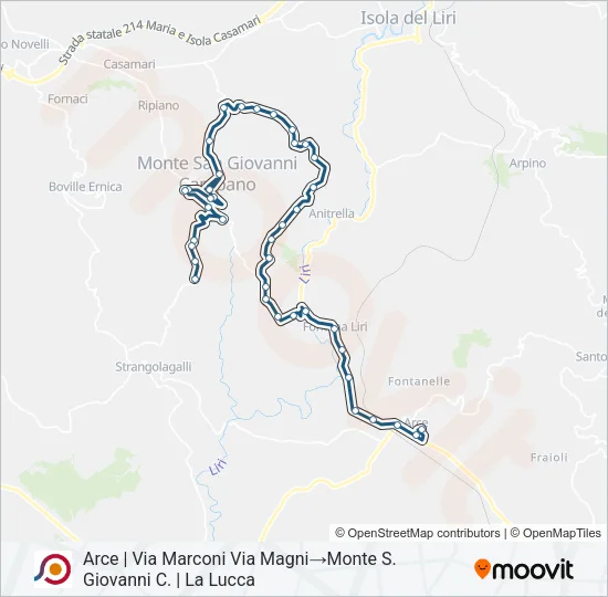 COTRAL Bus Line Map