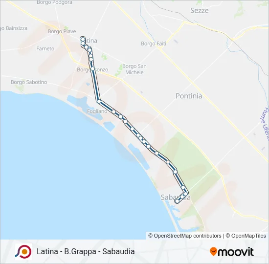 COTRAL Bus Line Map