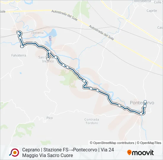 COTRAL Bus Line Map