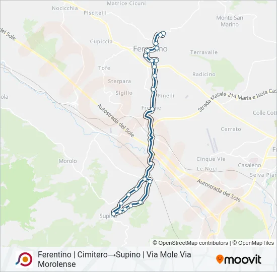 COTRAL Bus Line Map