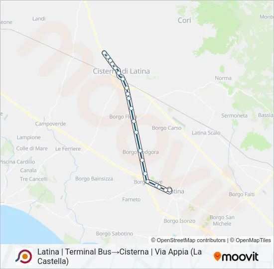 COTRAL Bus Line Map