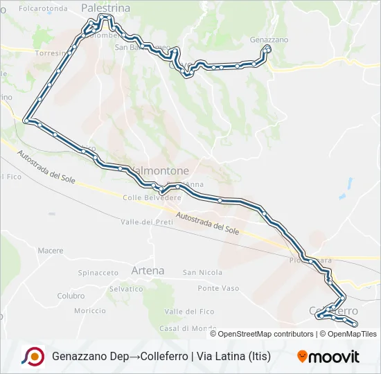COTRAL Bus Line Map