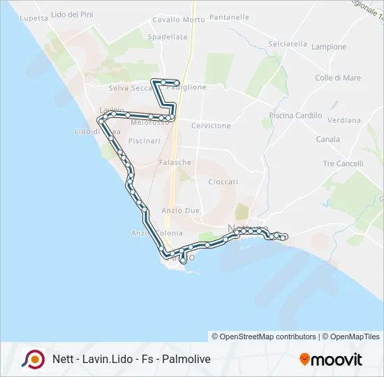 COTRAL Bus Line Map