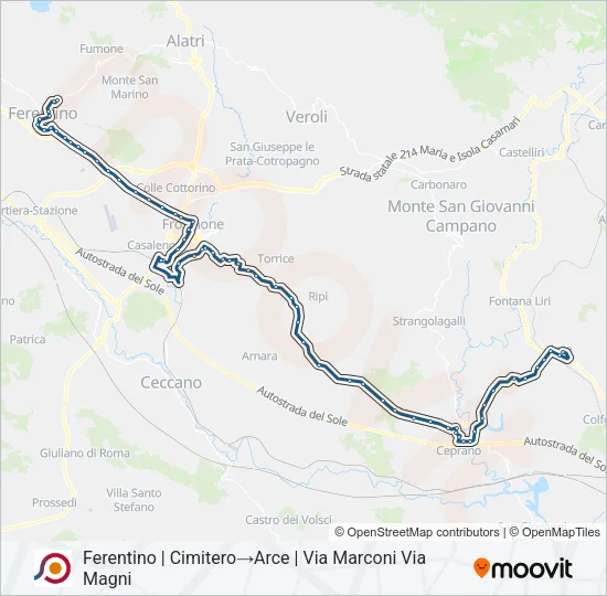 COTRAL Bus Line Map