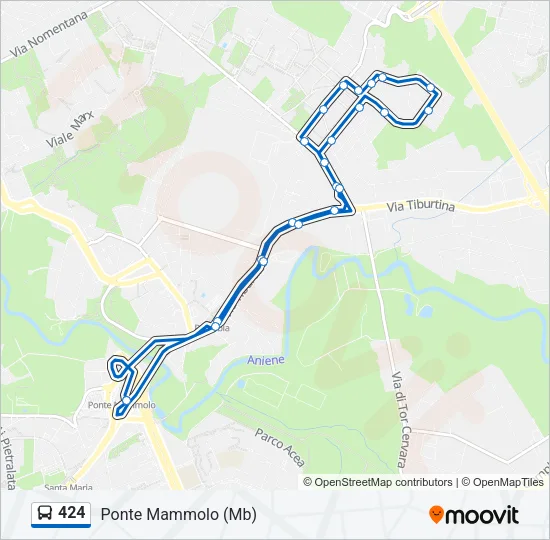 424 Bus Line Map