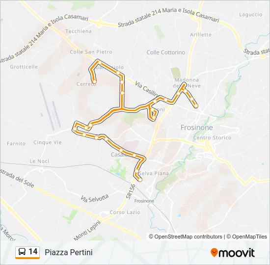 14 Bus Line Map