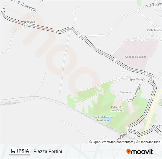 IPSIA Bus Line Map