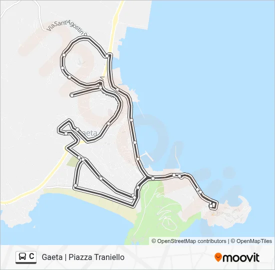 Percorso linea bus C