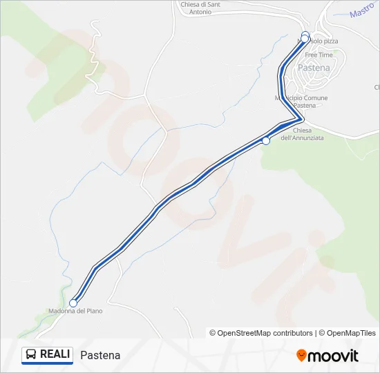 Percorso linea bus REALI