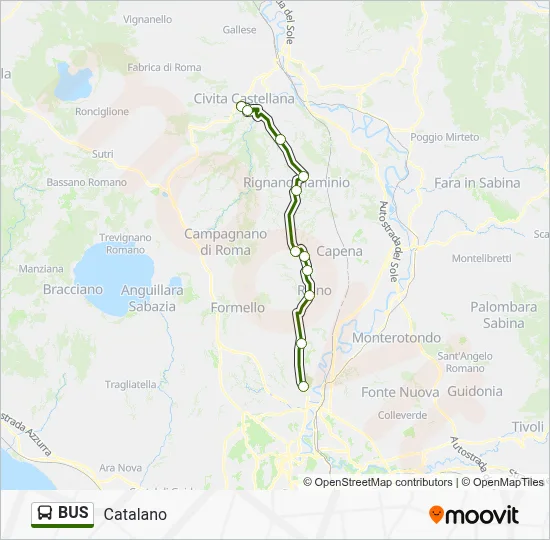 Mappa della linea BUS