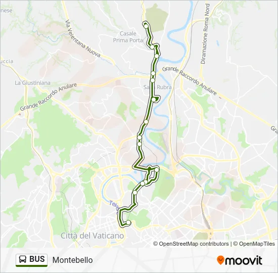 Mappa della linea BUS
