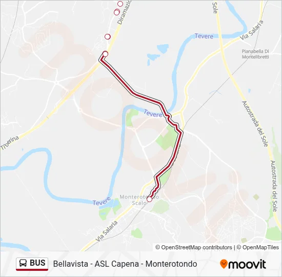 Mappa della linea BUS