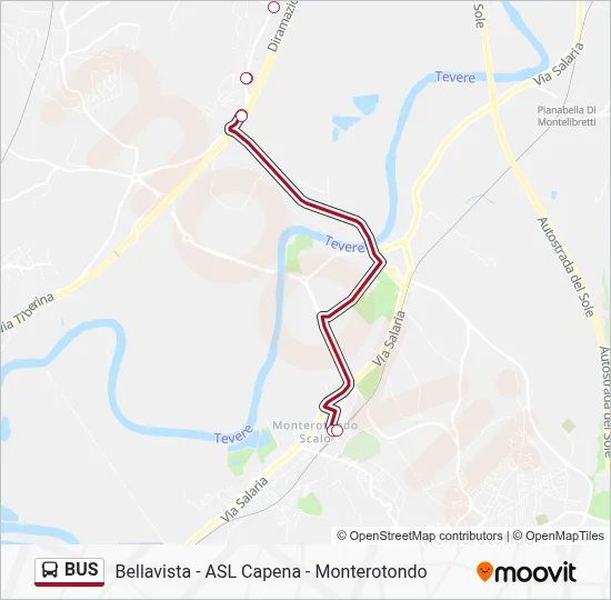 Mappa della linea BUS