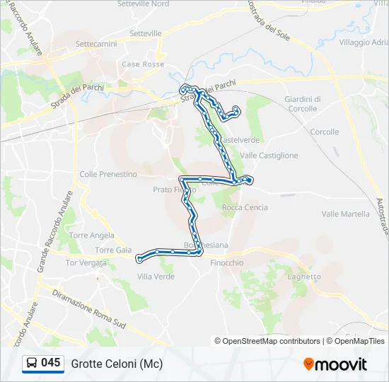 045 Bus Line Map