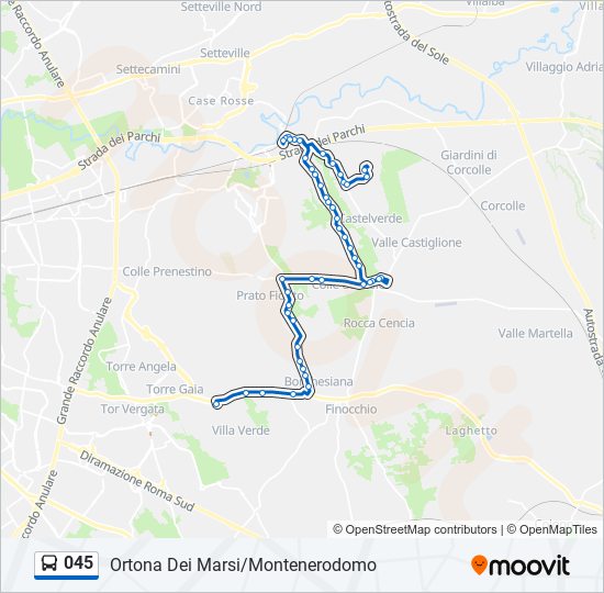 045 bus Line Map