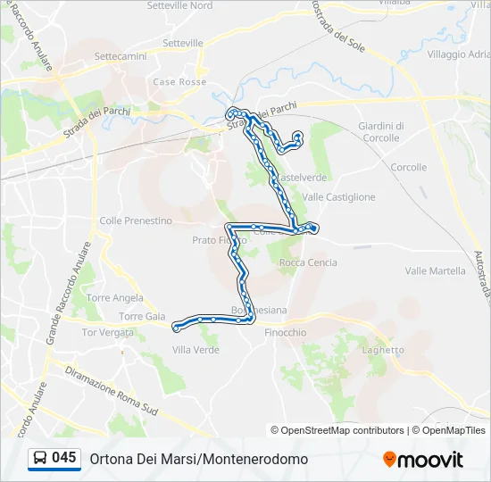 045 Bus Line Map