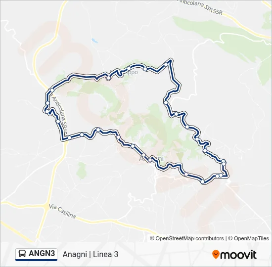 ANGN3 Bus Line Map