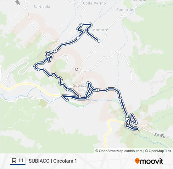 Percorso linea bus 11
