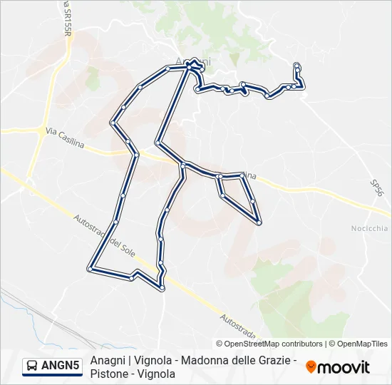 ANGN5 Bus Line Map
