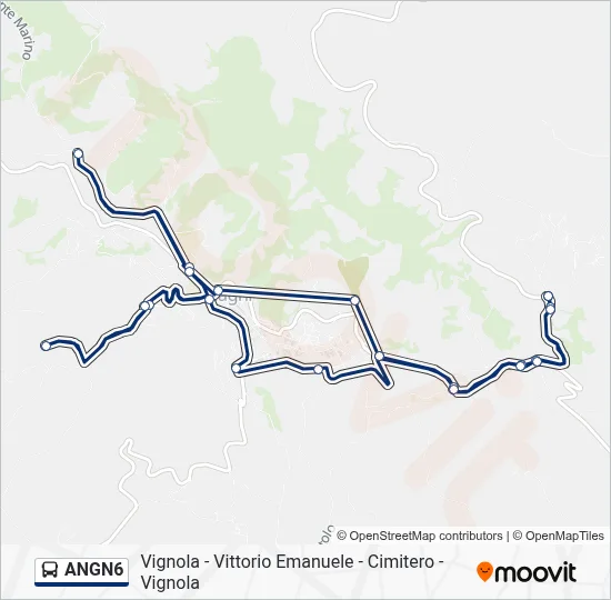Percorso linea bus ANGN6