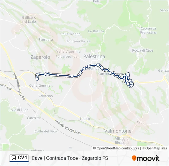 CV4 Bus Line Map