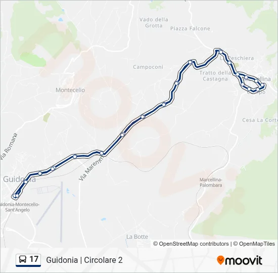 Percorso linea bus 17