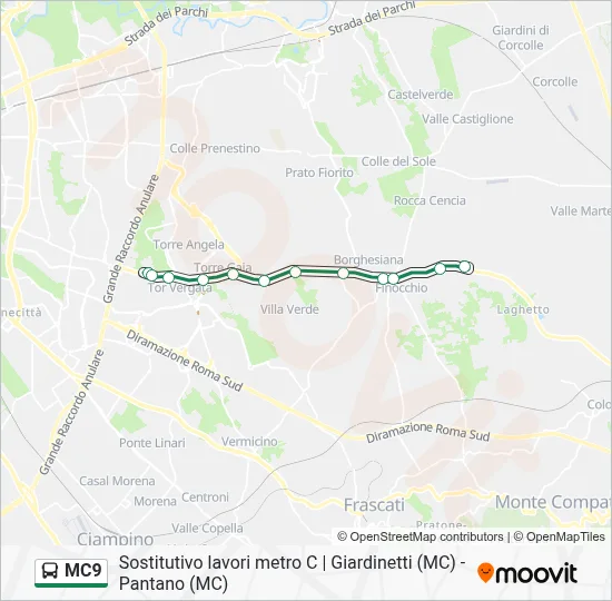 MC9 Bus Line Map