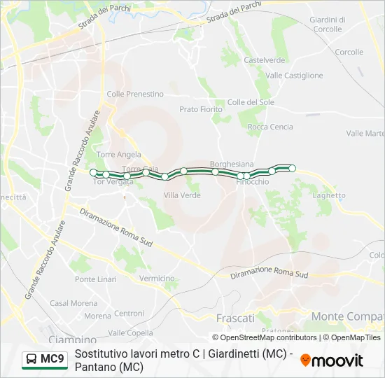 MC9 Bus Line Map