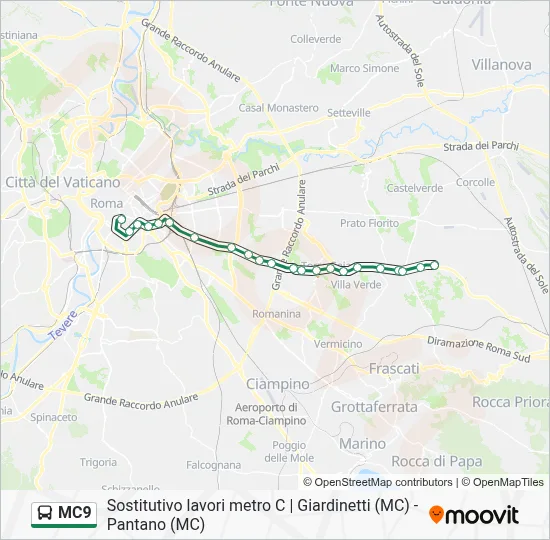 MC9 Bus Line Map