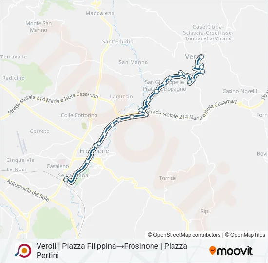 COTRAL Bus Line Map