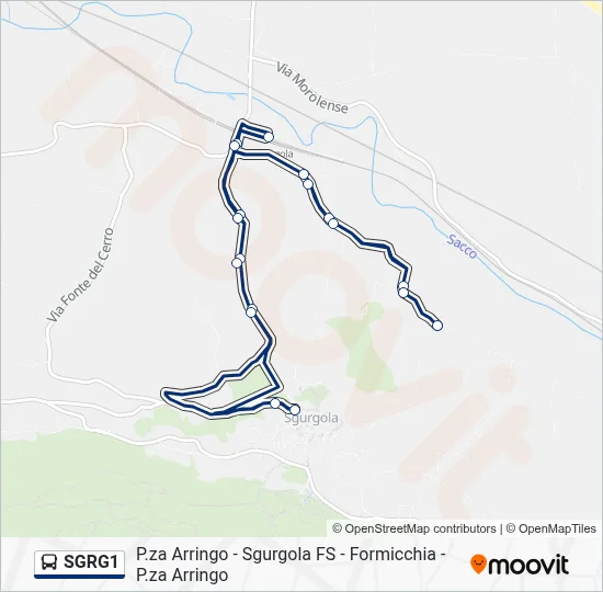 Percorso linea bus SGRG1