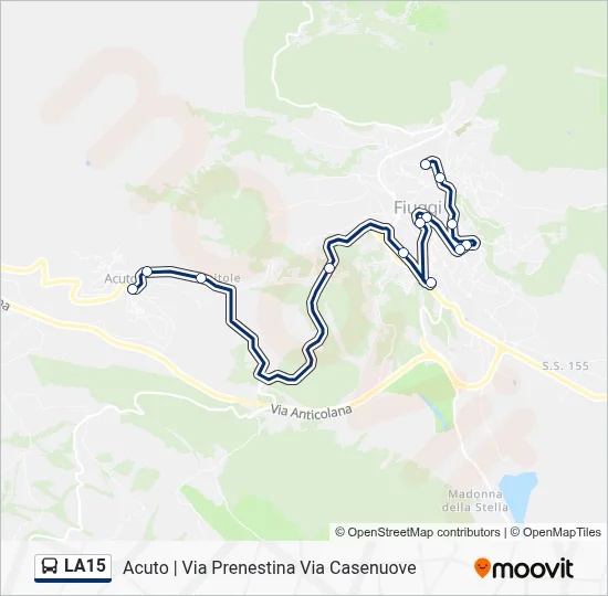 Percorso linea bus LA15