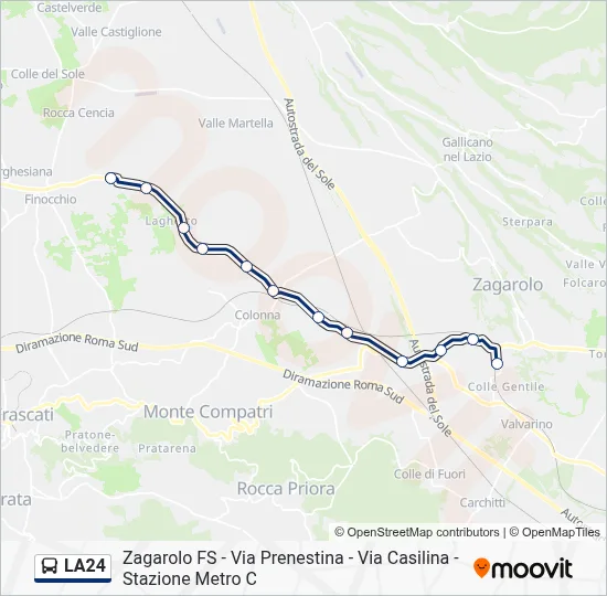 LA24 Bus Line Map