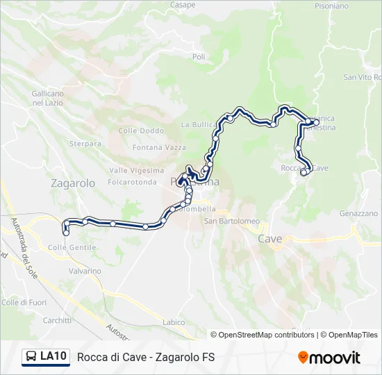 LA10 Bus Line Map