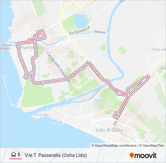 5 Bus Line Map