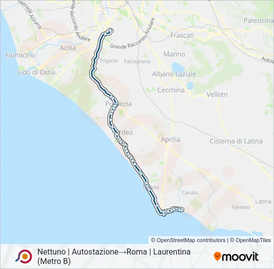 COTRAL Bus Line Map